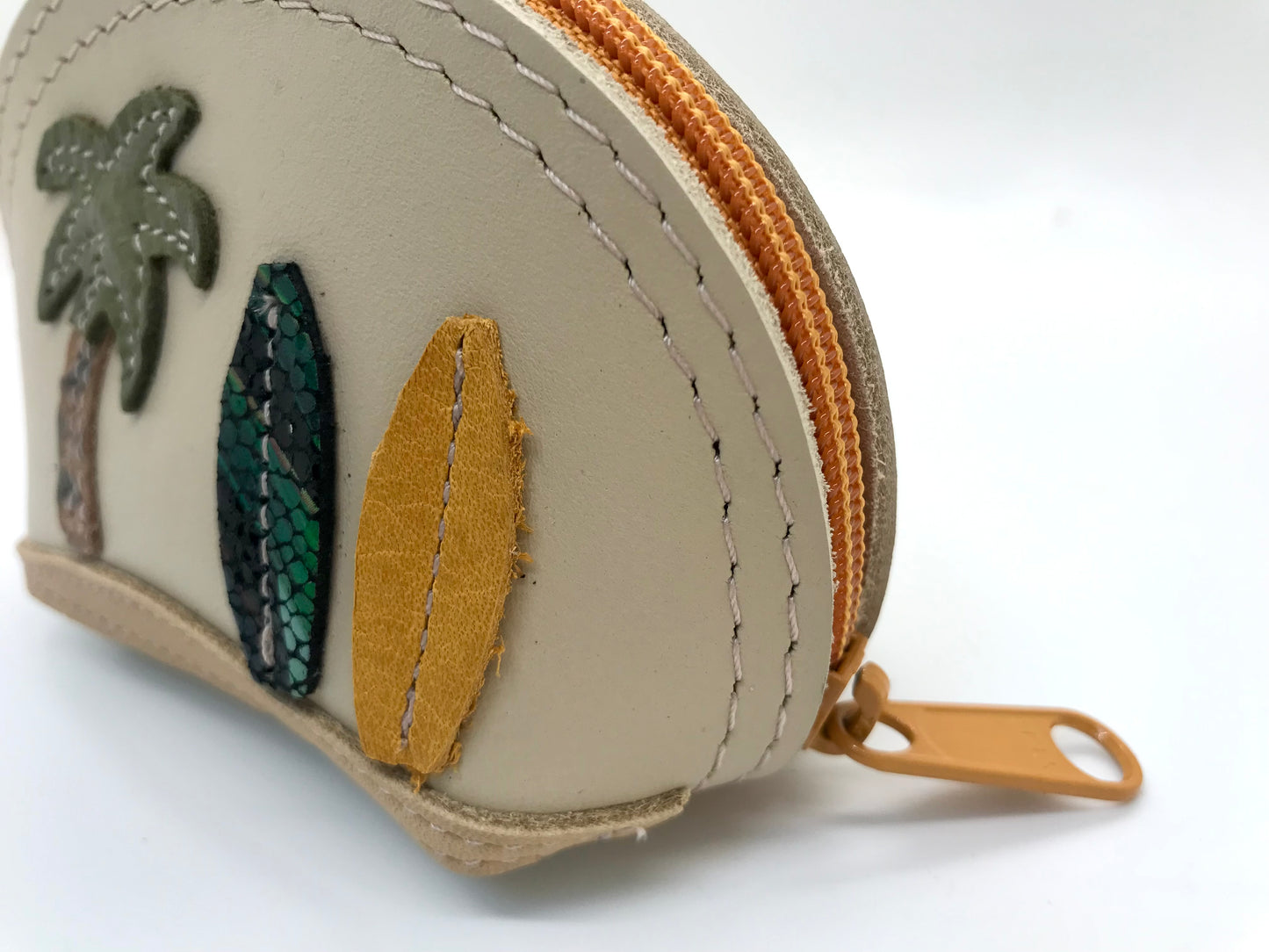 Surf Leather Appliqué DJ Pouch