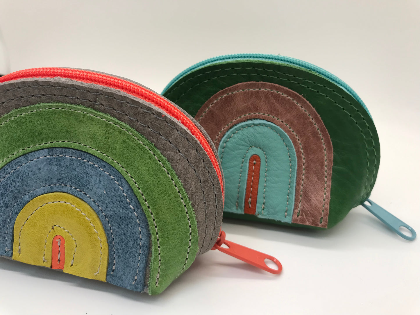 Rainbow Leather Appliqué DJ Pouch