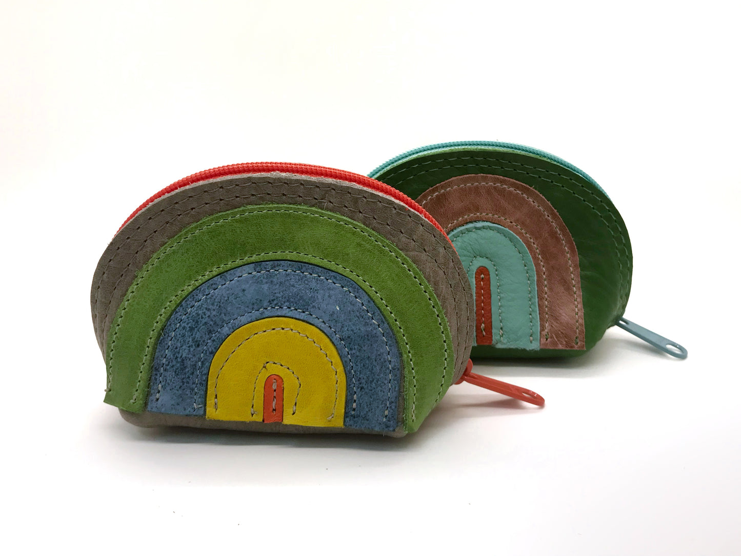 Rainbow Leather Appliqué DJ Pouch