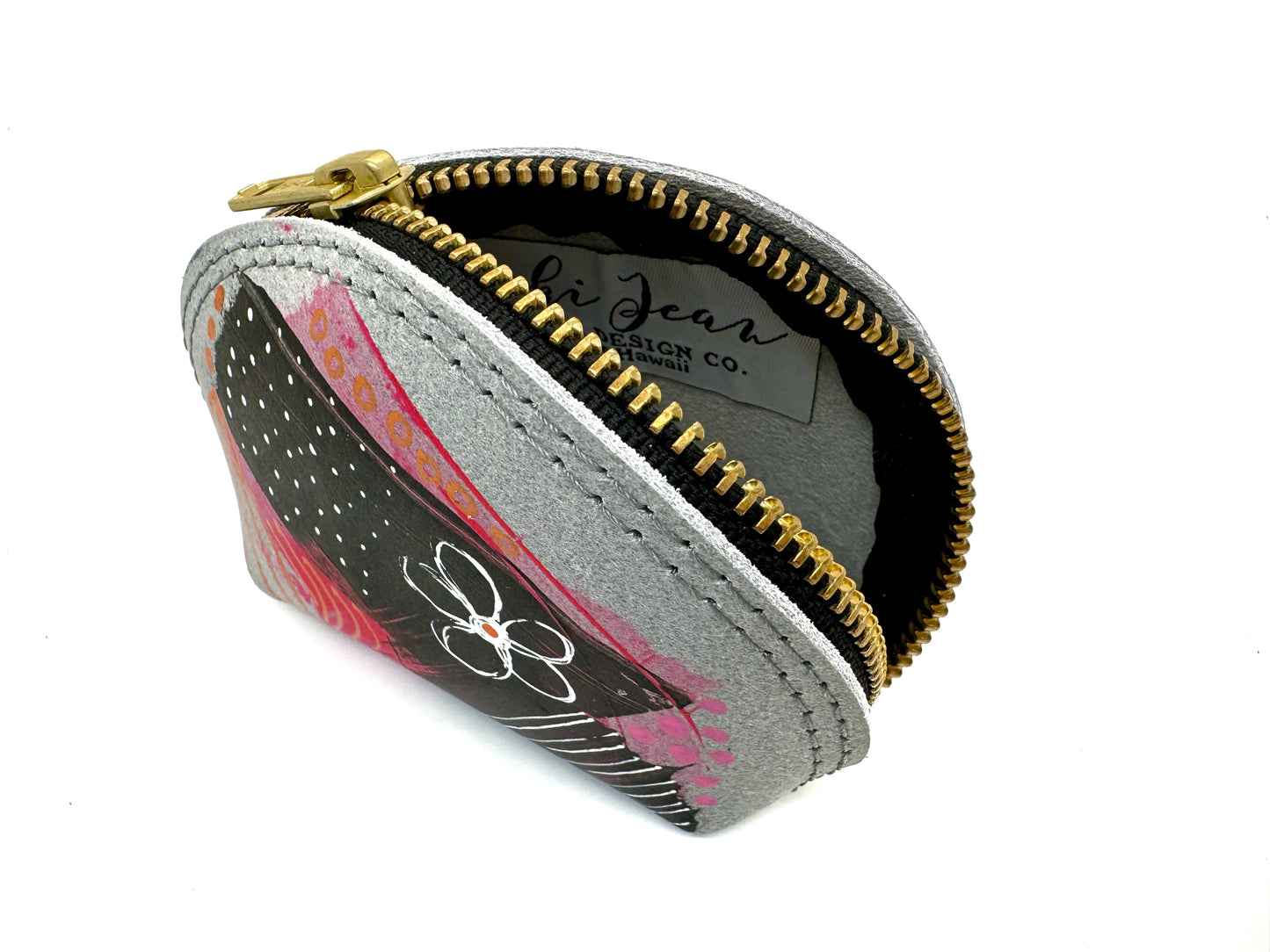 Hand-painted Leather DJ Pouch