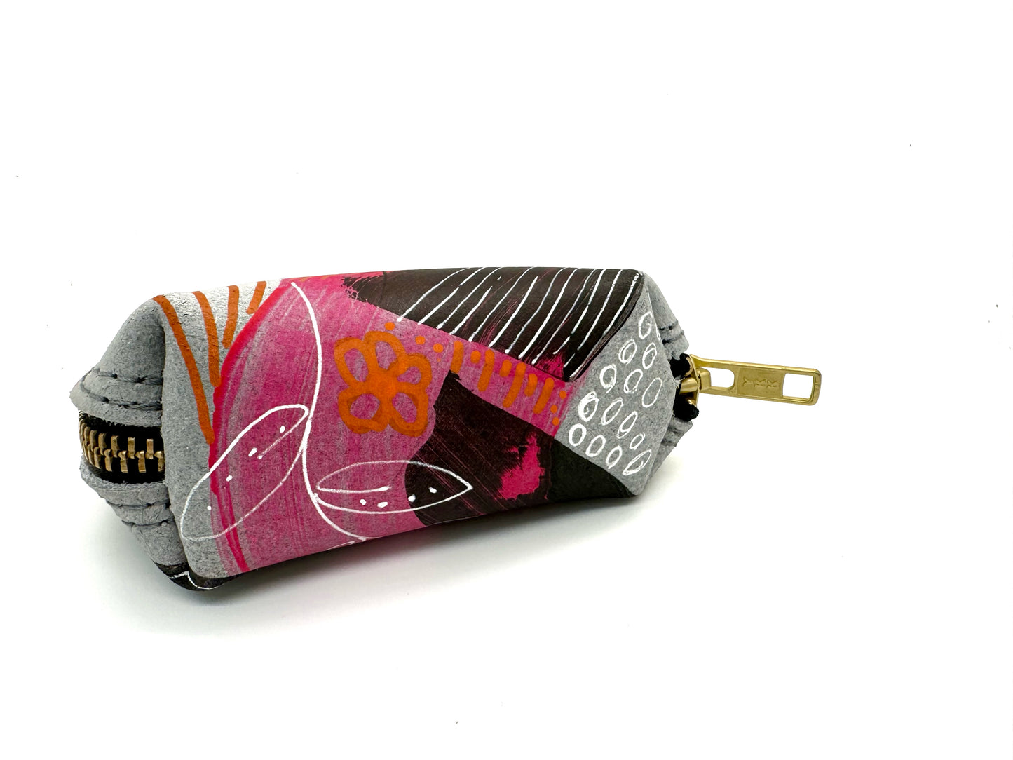 Hand-painted Leather DJ Pouch