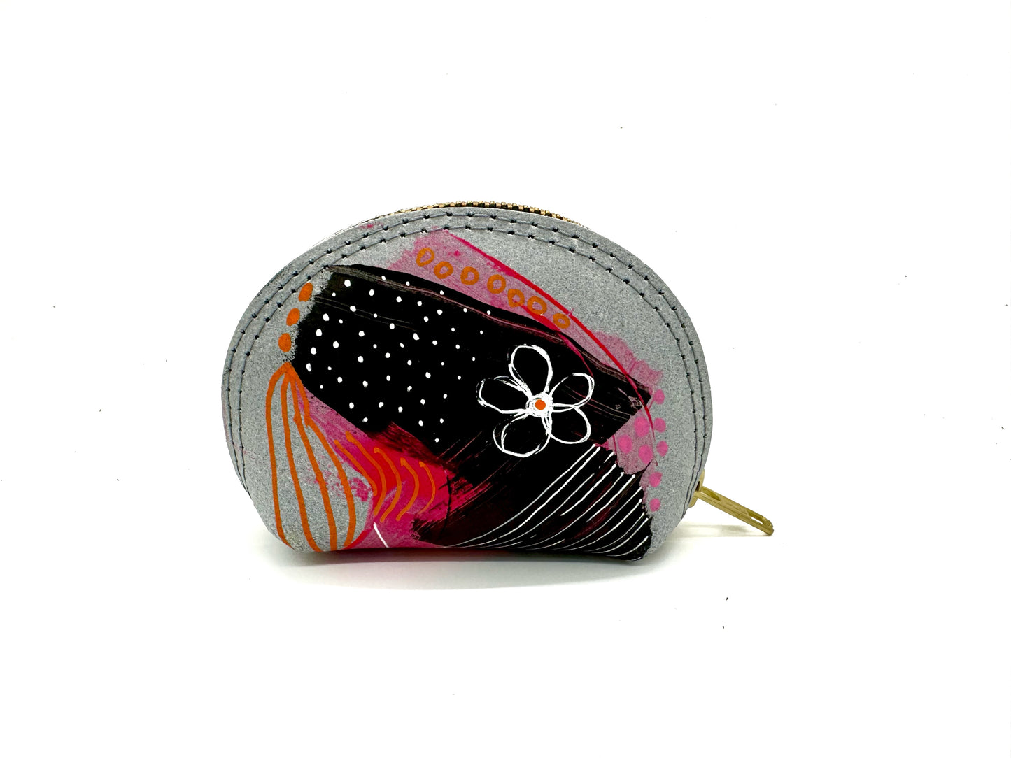 Hand-painted Leather DJ Pouch