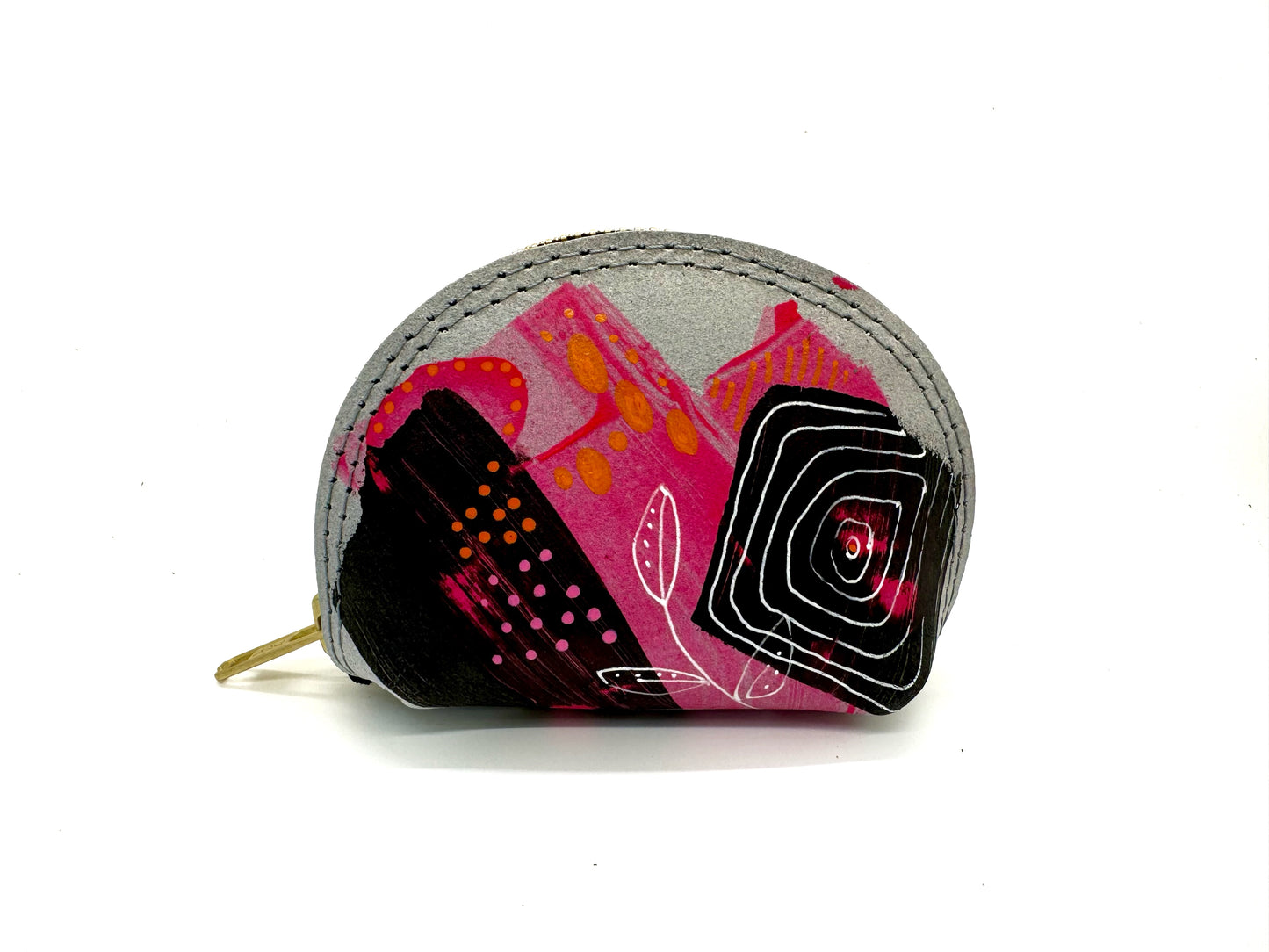 Hand-painted Leather DJ Pouch