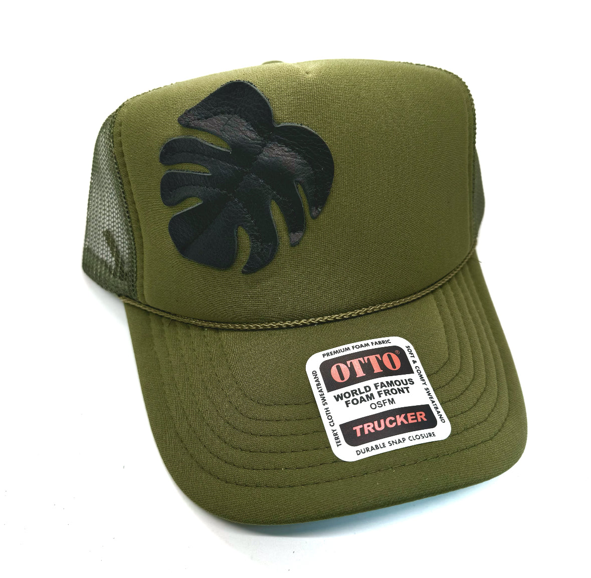 Leather Appliquéd Trucker Hat | Palm