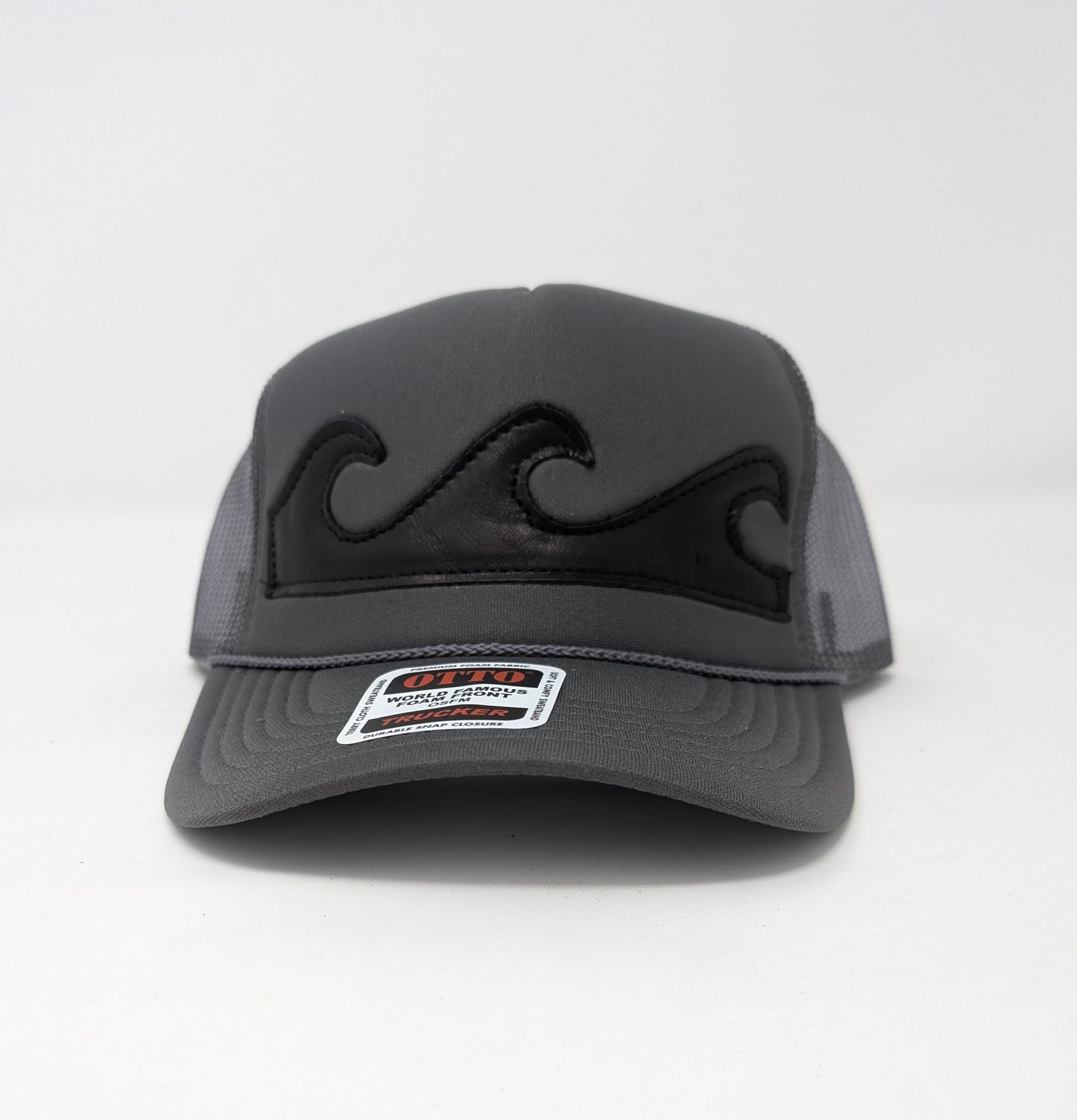 Leather Appliquéd Trucker Hat | Wave