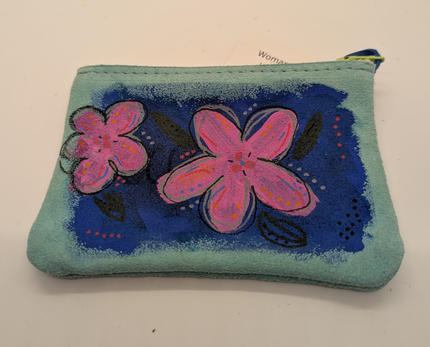 Hand-painted Leather Pouch