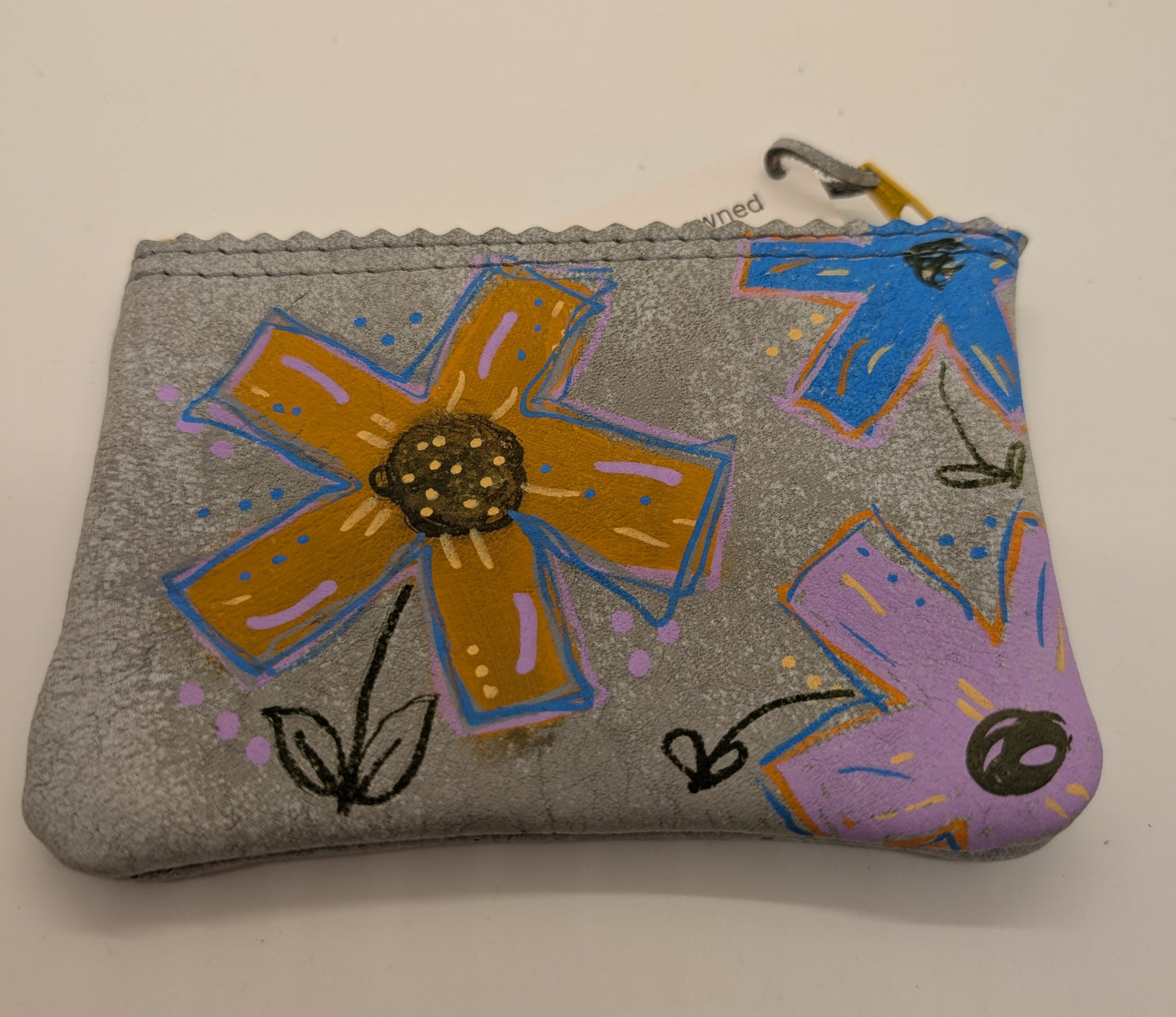 Hand-painted Leather Pouch