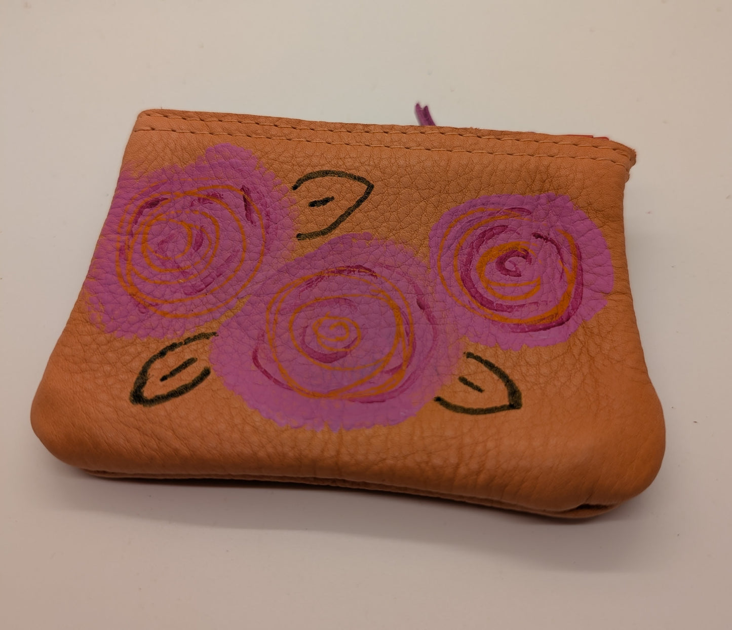 Hand-painted Leather Pouch