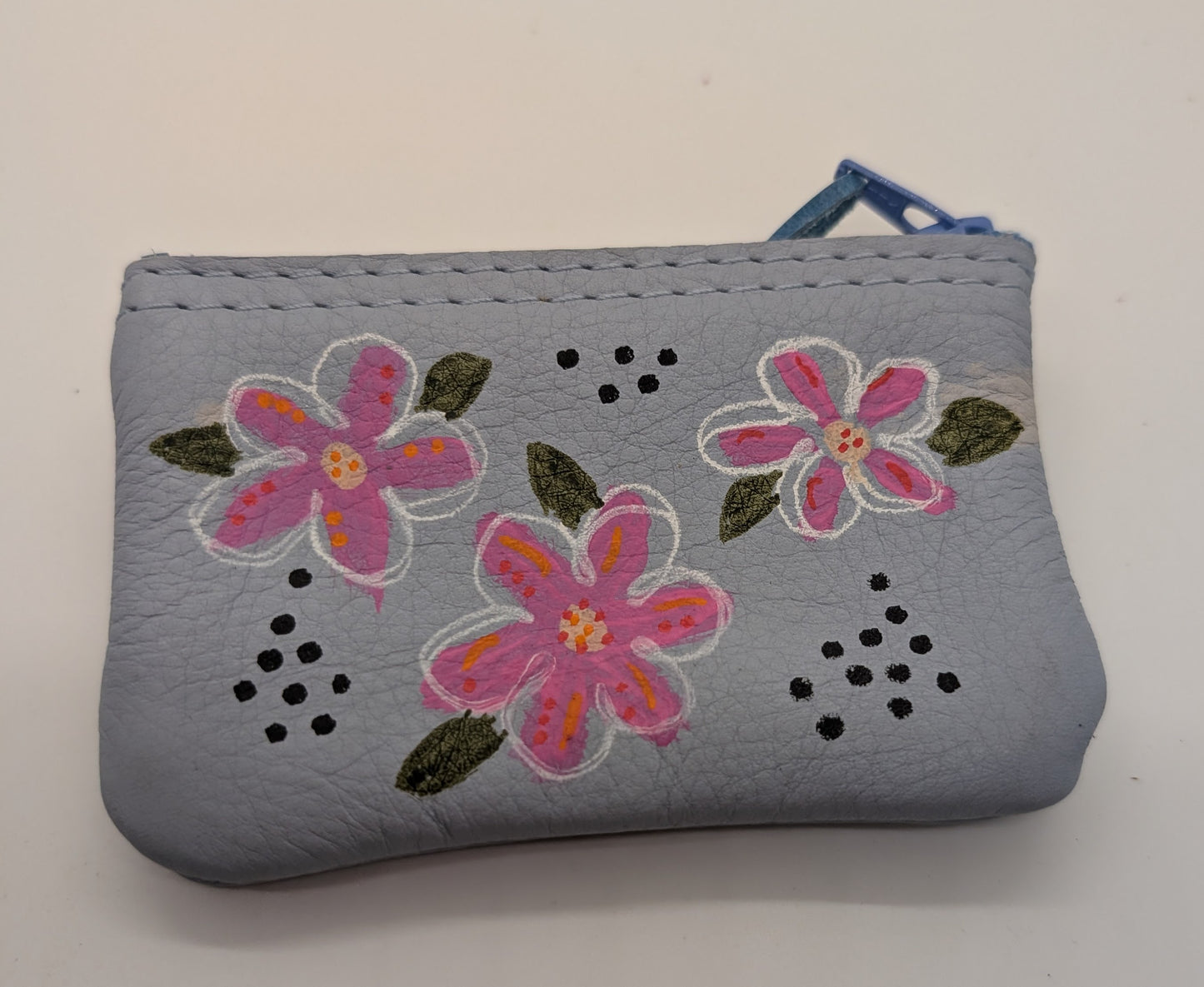 Hand-painted Leather Pouch