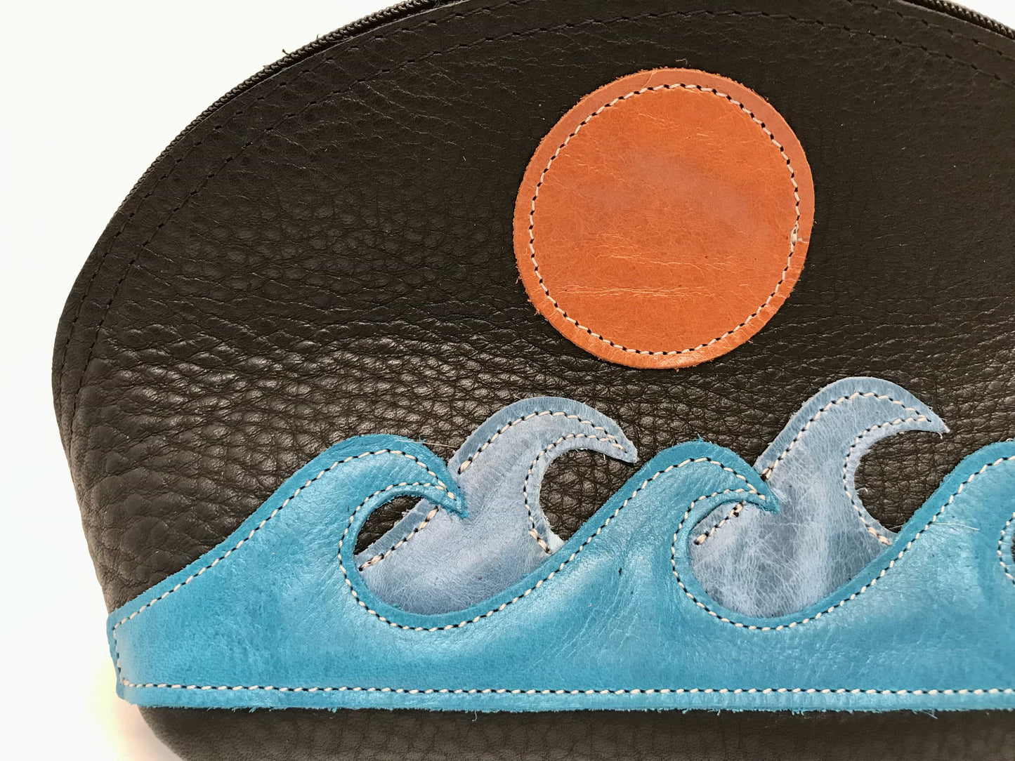 Vicki Jean tropical crossbody bag with waves appliqué
