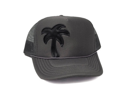 Leather Appliquéd Trucker Hat | Palm