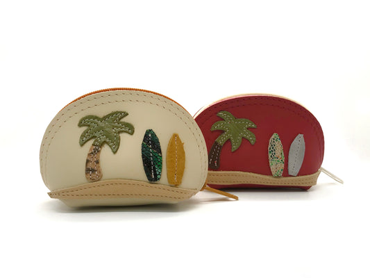 Surf Leather Appliqué DJ Pouch