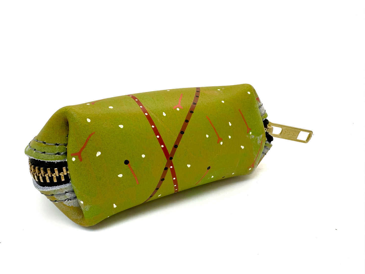 Hand-painted Leather DJ Pouch