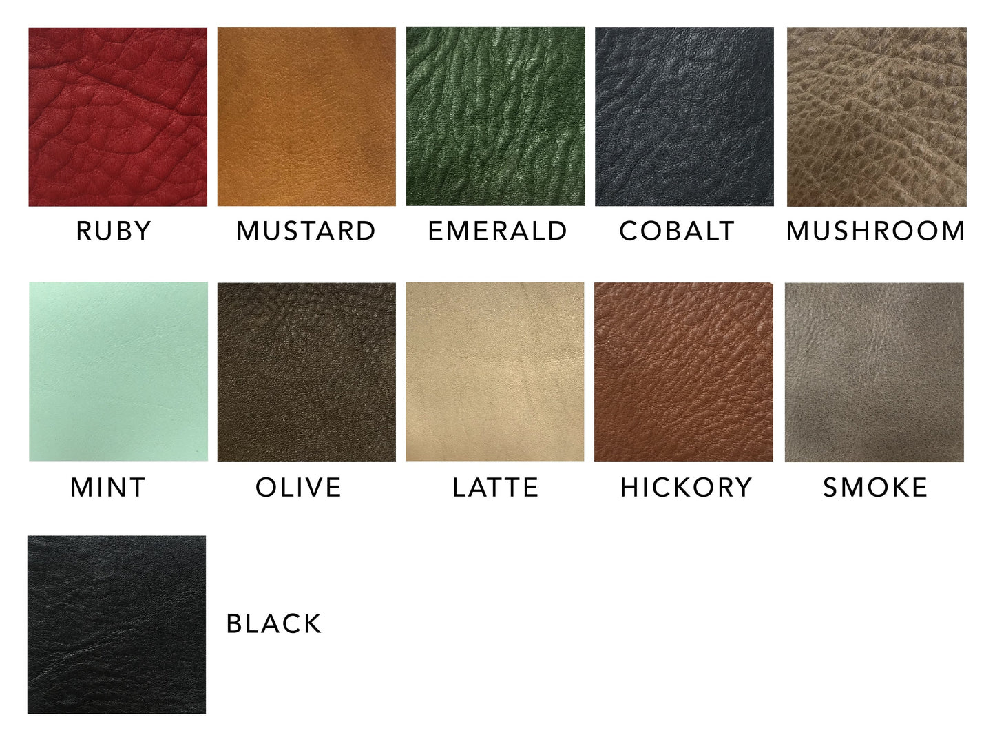 Vicki Jean leather swatches