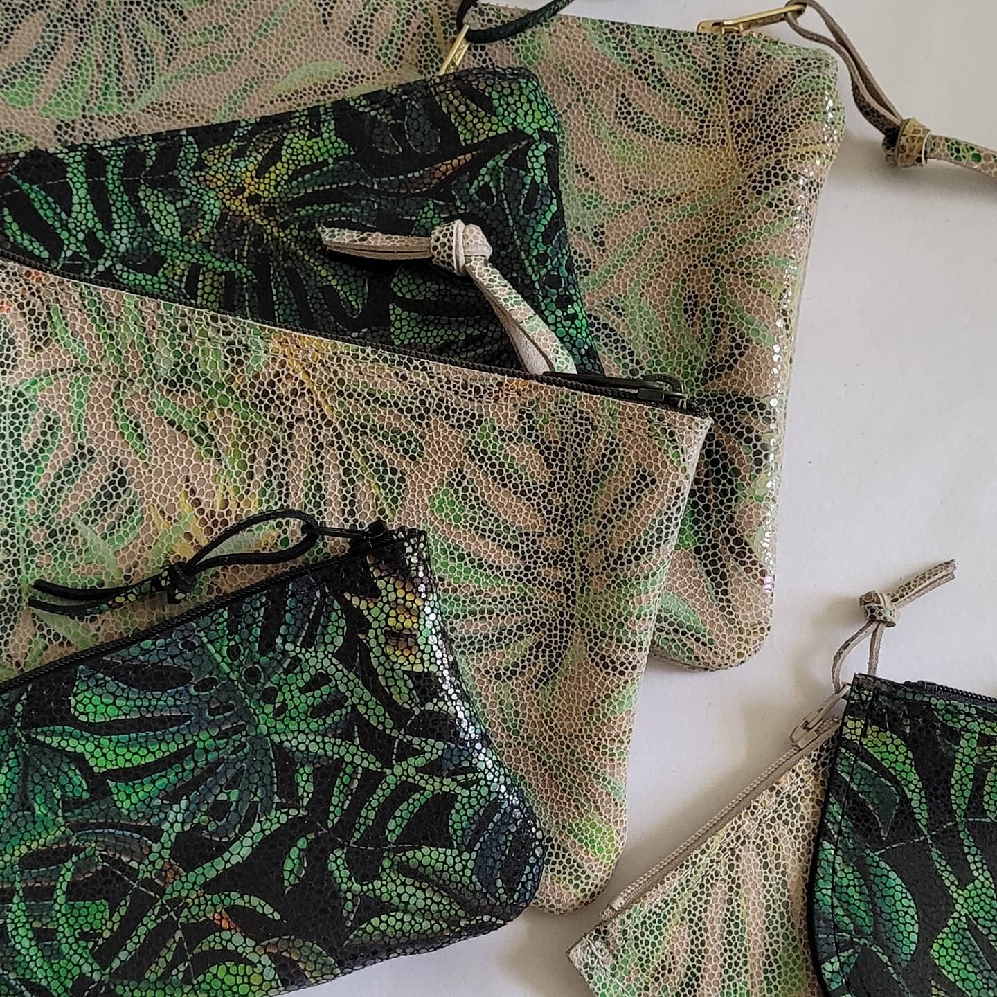 Palm print clutch or pouch
